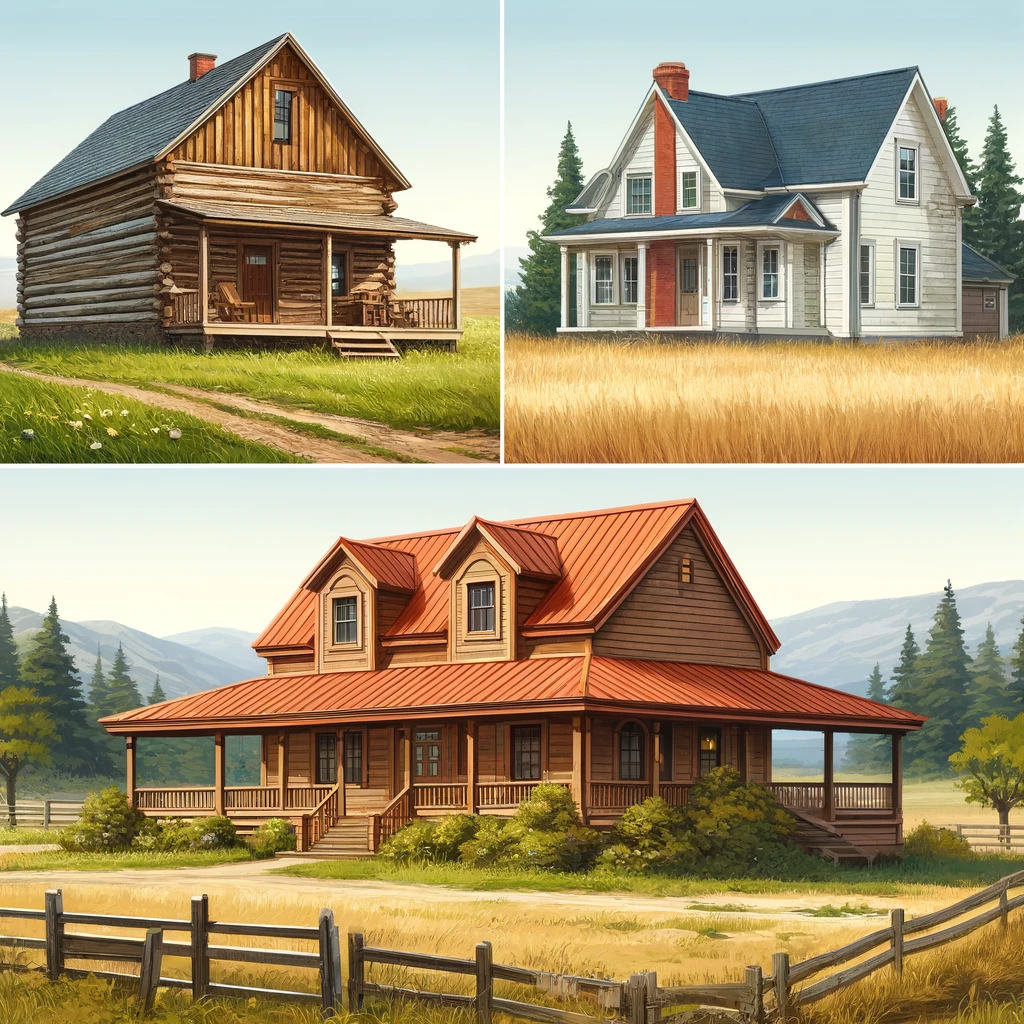 Houses at ranch